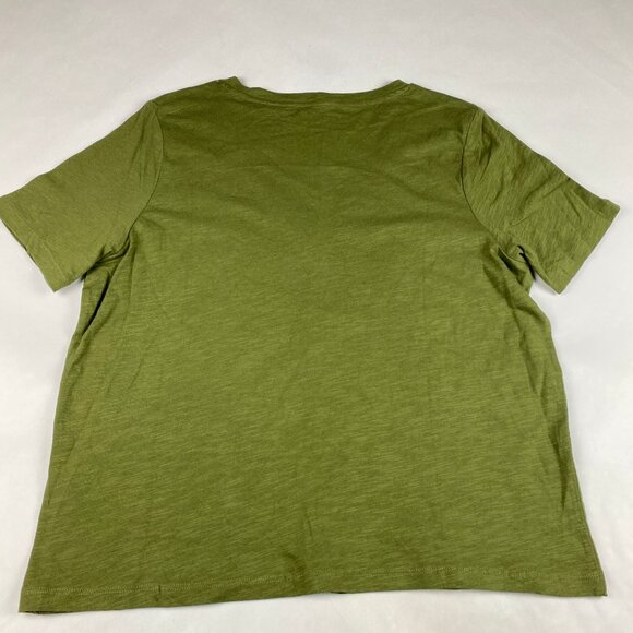 NWT Boden V-Neck T-Shirt Women's Size Large Green 100% Cotton - Picture 2 of 10